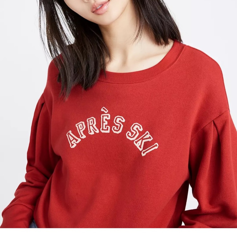 mile(s) by Madewell Après-Ski Pleat-Sleeve Sweatshirt